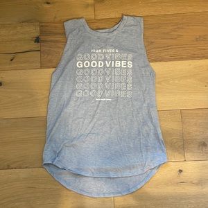 Burn Boot Camp High Fives & Good Vibes Blue Tank | Size S